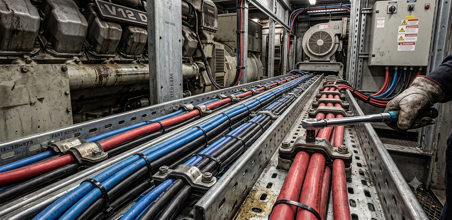 Lot C307: Fabricating and fitting cable runs - Total = 5